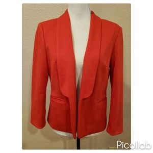 Theory Etiennette Red Cropped Wool Blend Blazer
